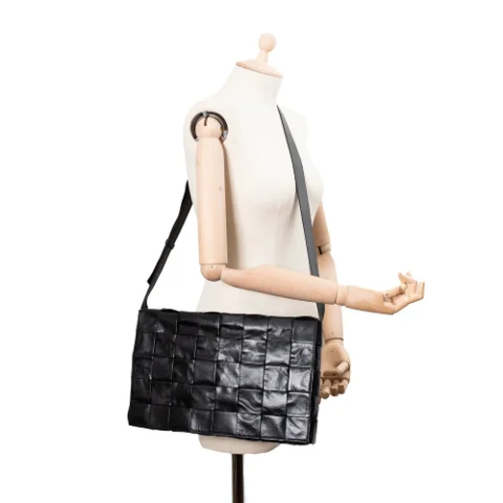 Bottega Veneta Vintage Pre-owned Leather shoulder-bags Black Dames