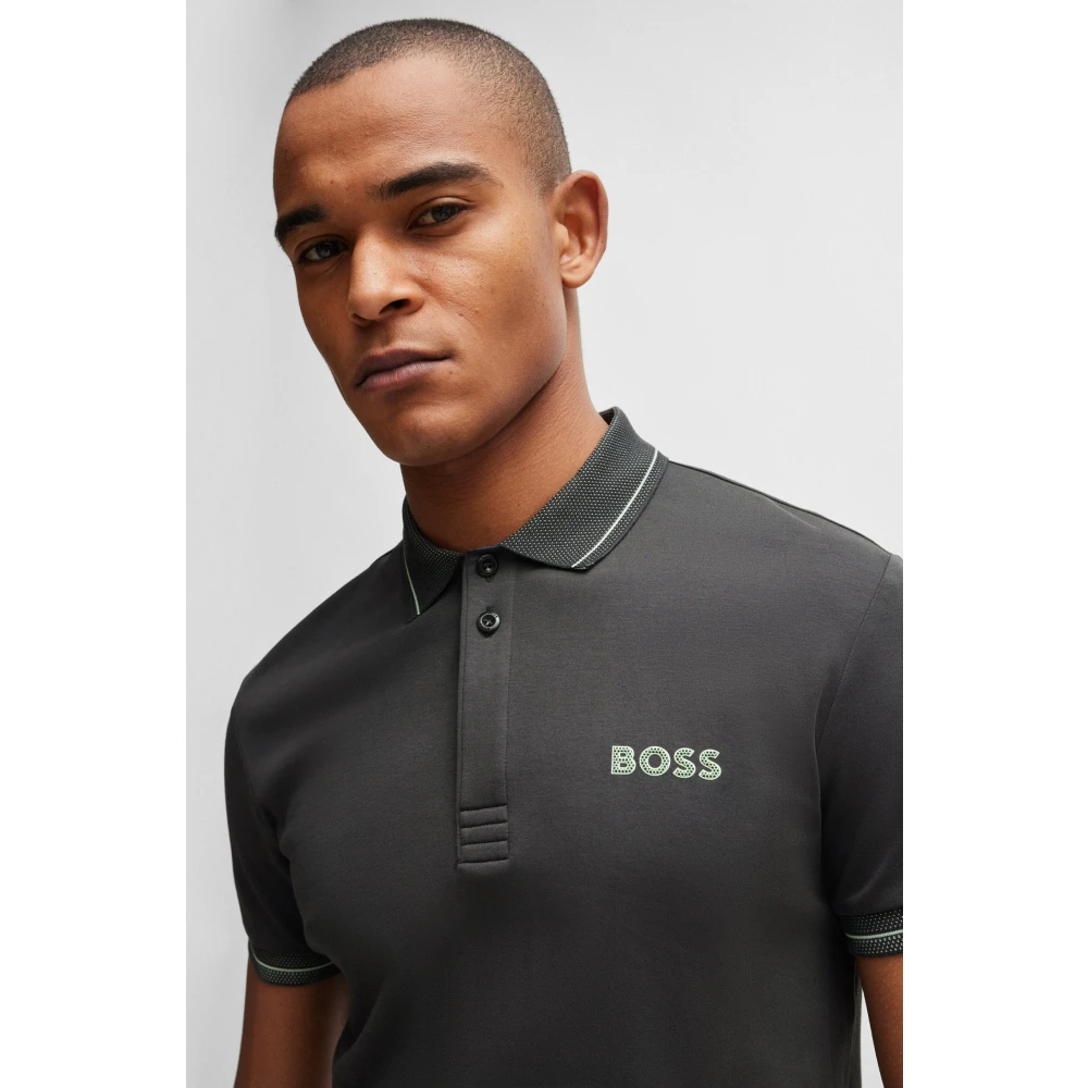 Boss Slim Fit Polo Shirt Gray Heren