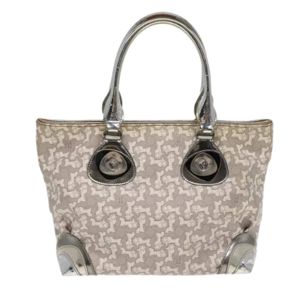 Celine Vintage Pre-owned Leather handbags Gray Dames