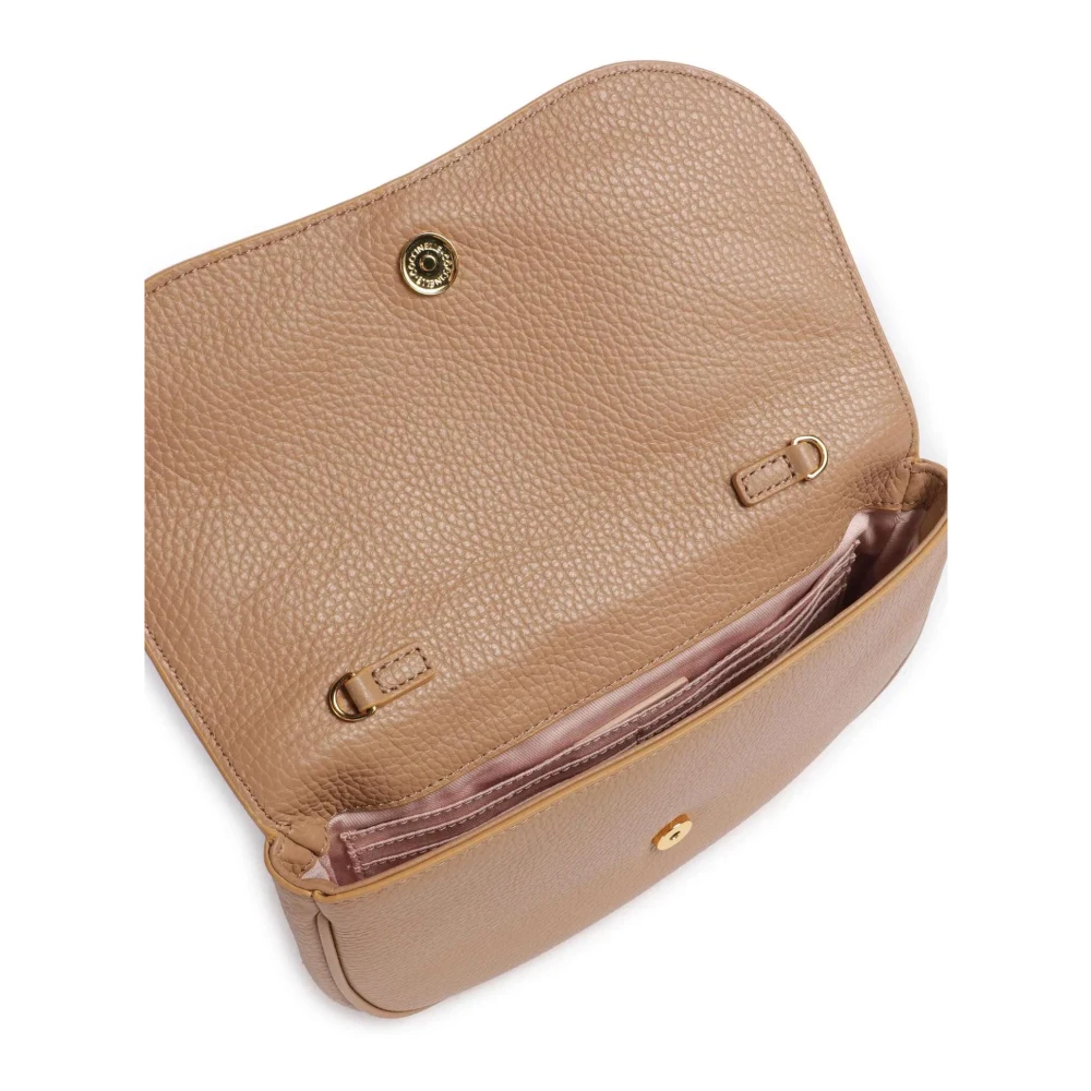 Coccinelle Mini Schoudertas met Metalen Accessoire Brown Dames