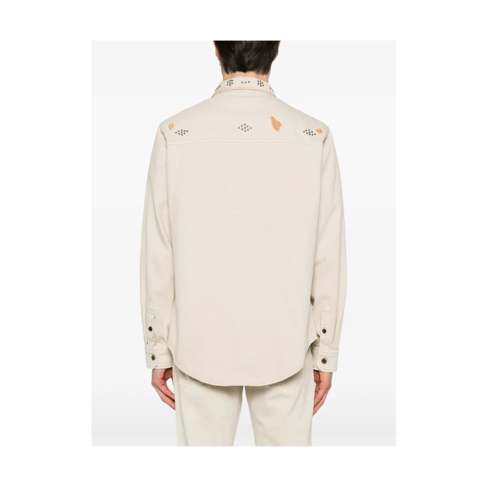 Isabel marant Stud Embellished Beige Shirt Beige Heren