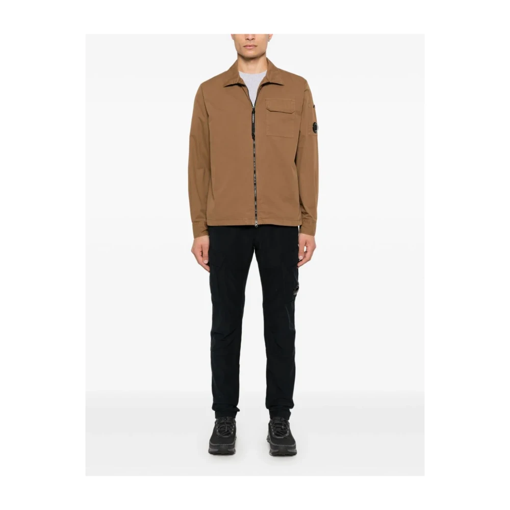 C.P. Company Bruine Jacks met Lenszak Brown Heren