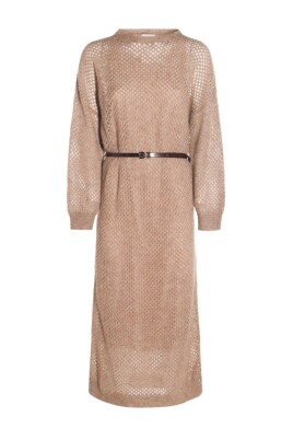 brown-silk-and-nylon-dress