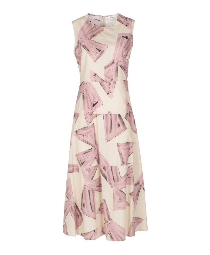 robe-midi-en-coton-a-col-rond