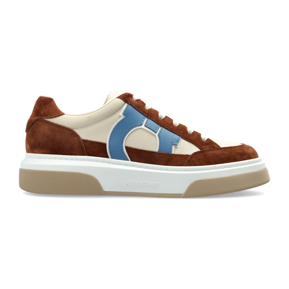 Ferragamo Cassina Gan2 Sneakers Heren Schoenen Bruin