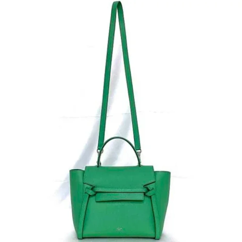Celine Vintage Pre-owned Leather totes Green Dames