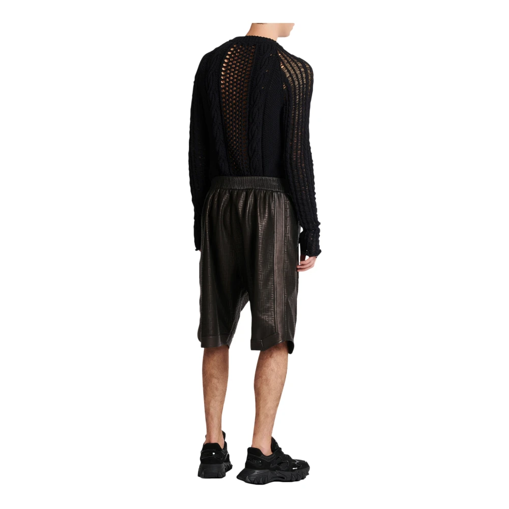Balmain Lamsleren shorts Black Heren