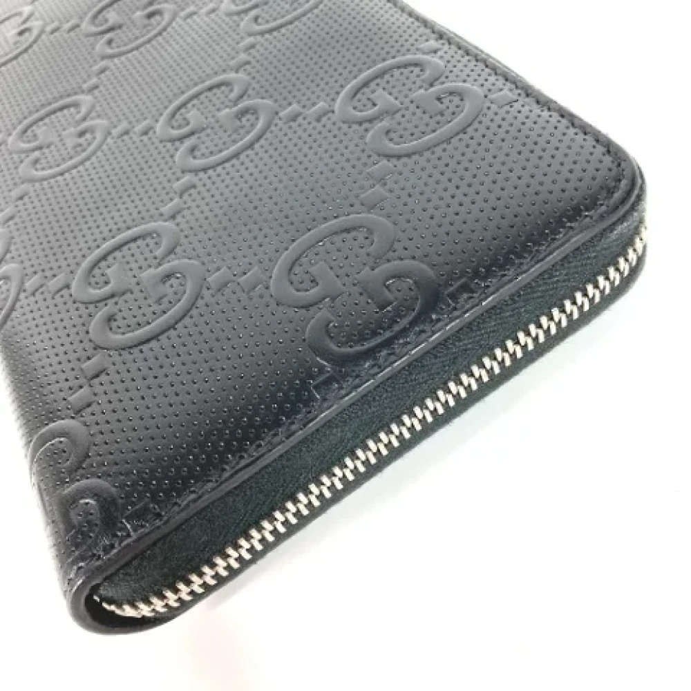 Gucci Vintage Pre-owned Leather wallets Black Heren