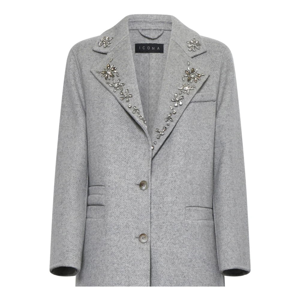 Kaos Icona Lichtgrijze Jas Gray Dames