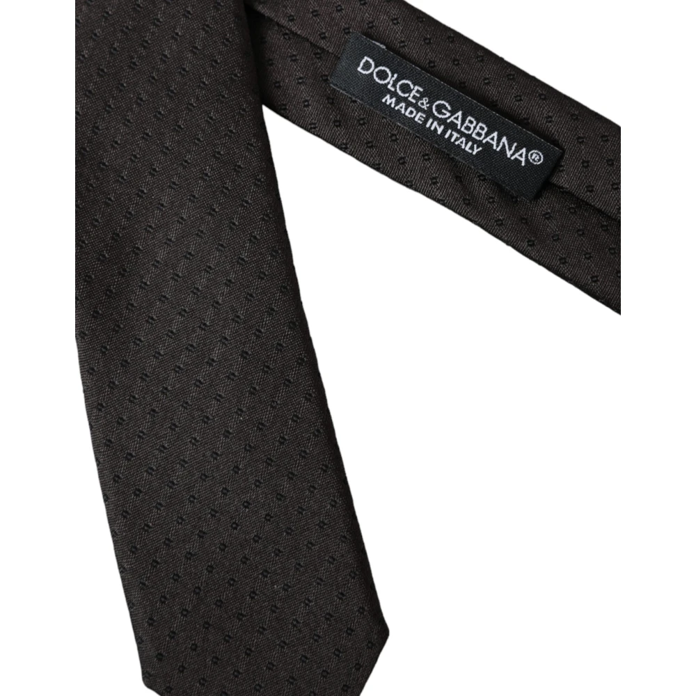 Dolce & Gabbana Elegante zijden stropdas met logodetails Black Heren