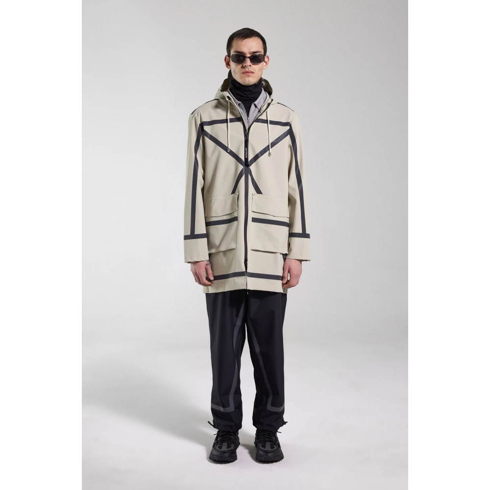 Stutterheim Waterdichte regenjas met reflecterende strepen Beige Heren