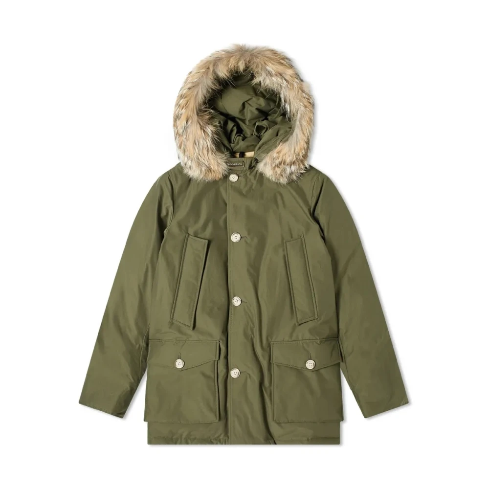 Woolrich Men's Green Arctic Detachable Fur Parka