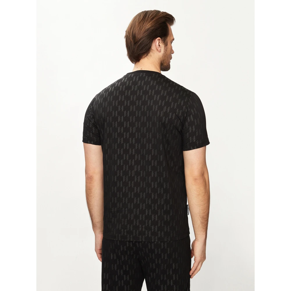 Karl Lagerfeld Zwart Katoen Regular Fit T-Shirt Black Heren