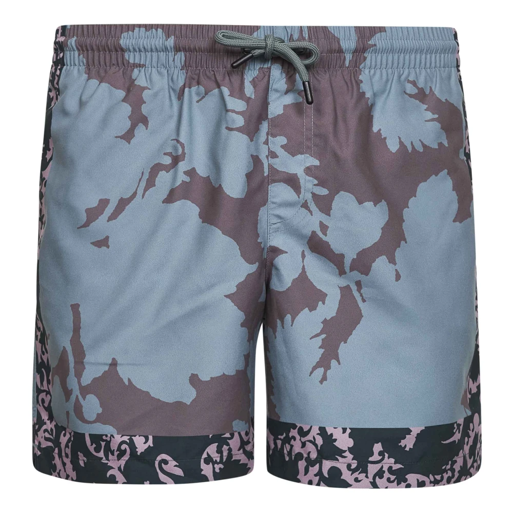 Dries Van Noten Men's Multicolor Printed Swim Shorts - Beachwear - M - Swimwear