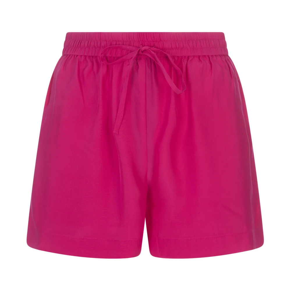 P.a.r.o.s.h. Fuchsia Zijden Elastische Taille Shorts Pink Dames