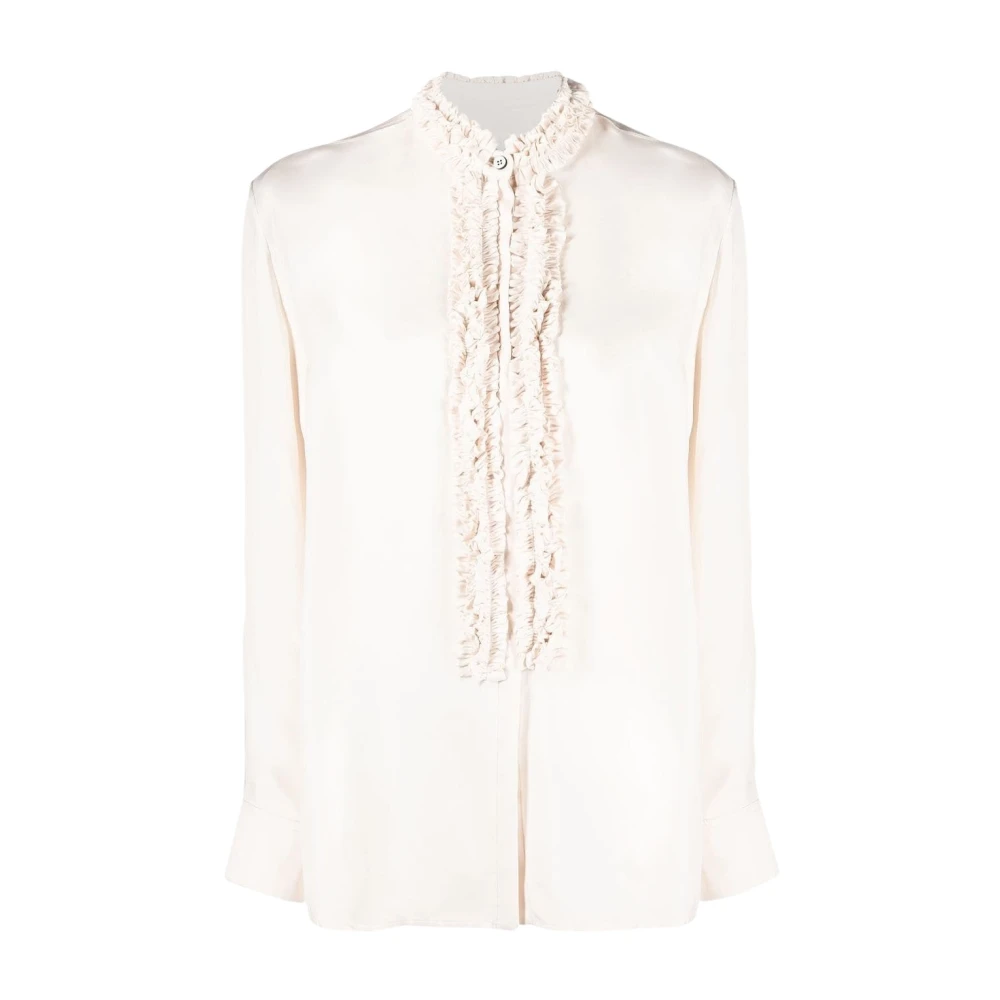 Jil Sander Vrouw Beige Overhemden Dames, M, Long Sleeve Tops