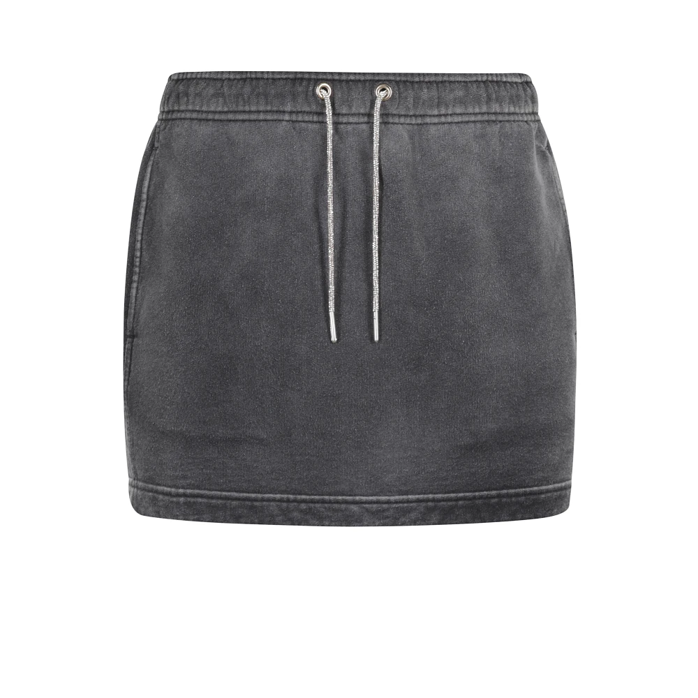 T by Alexander Wang Mini Rok met Strass Koord Gray Dames