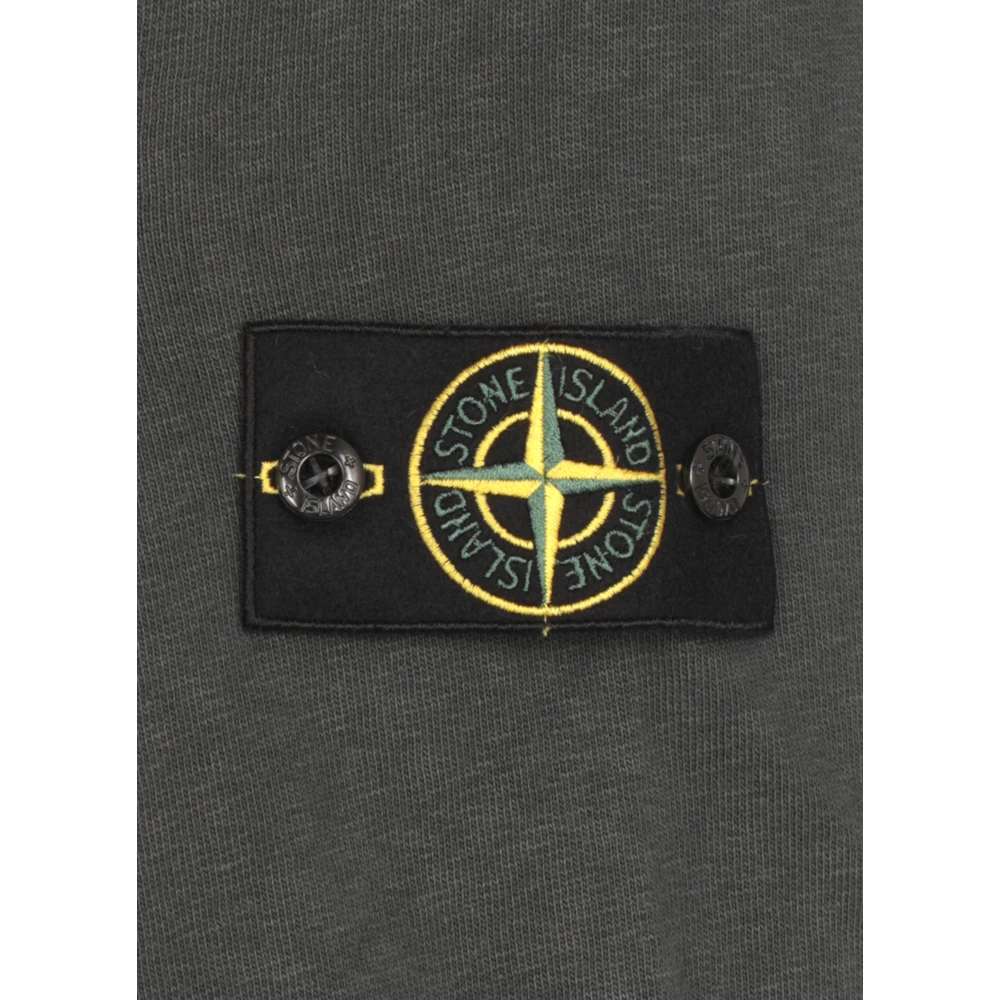 Stone Island Donkergrijze Katoenen Sweatshirt Ronde Hals Gray Heren