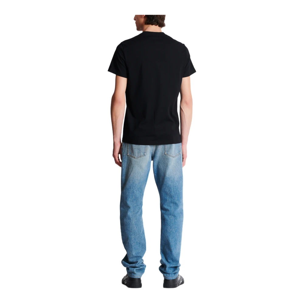 Balmain T-shirt met vintage gel logo Black Heren