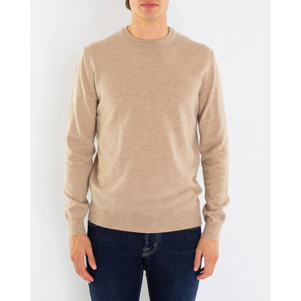 Woolrich Lamswol Crewneck Sweater Beige Heren