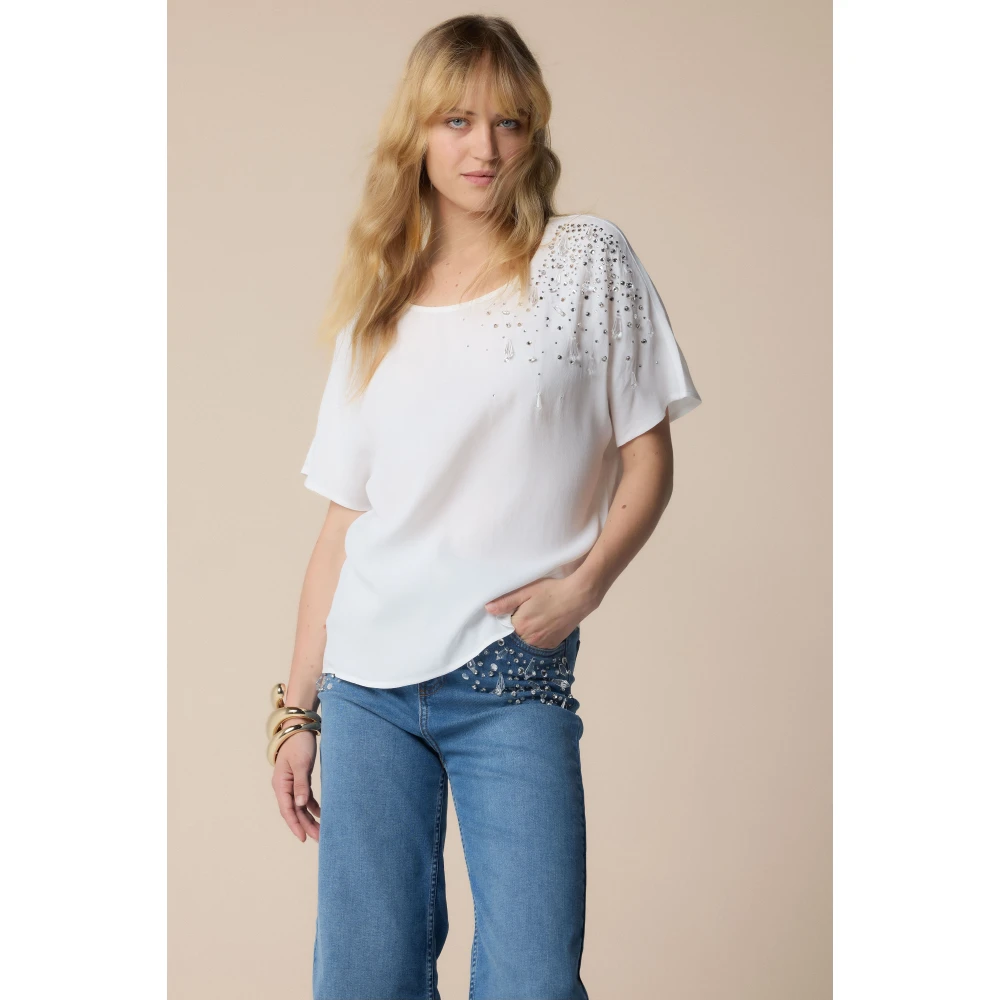 Kocca Stijlvolle Blouses voor Vrouwen White Dames
