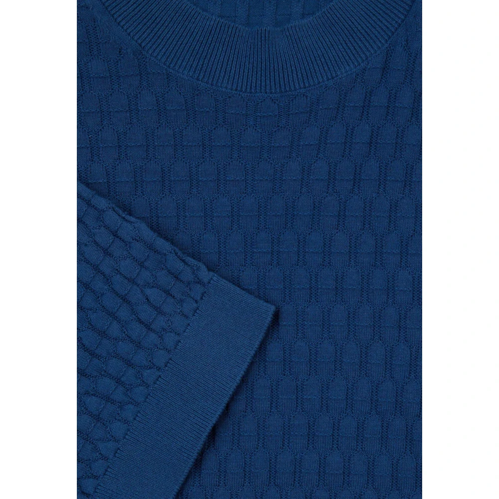 Paolo Pecora Blauwe Trui Extrafijne Katoen Elegant Blue Heren