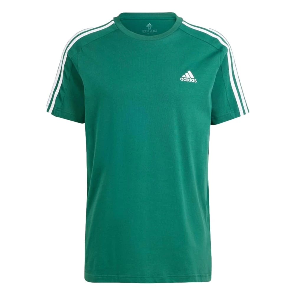 Adidas Essential Single 3 Bandas T-shirt Green Heren