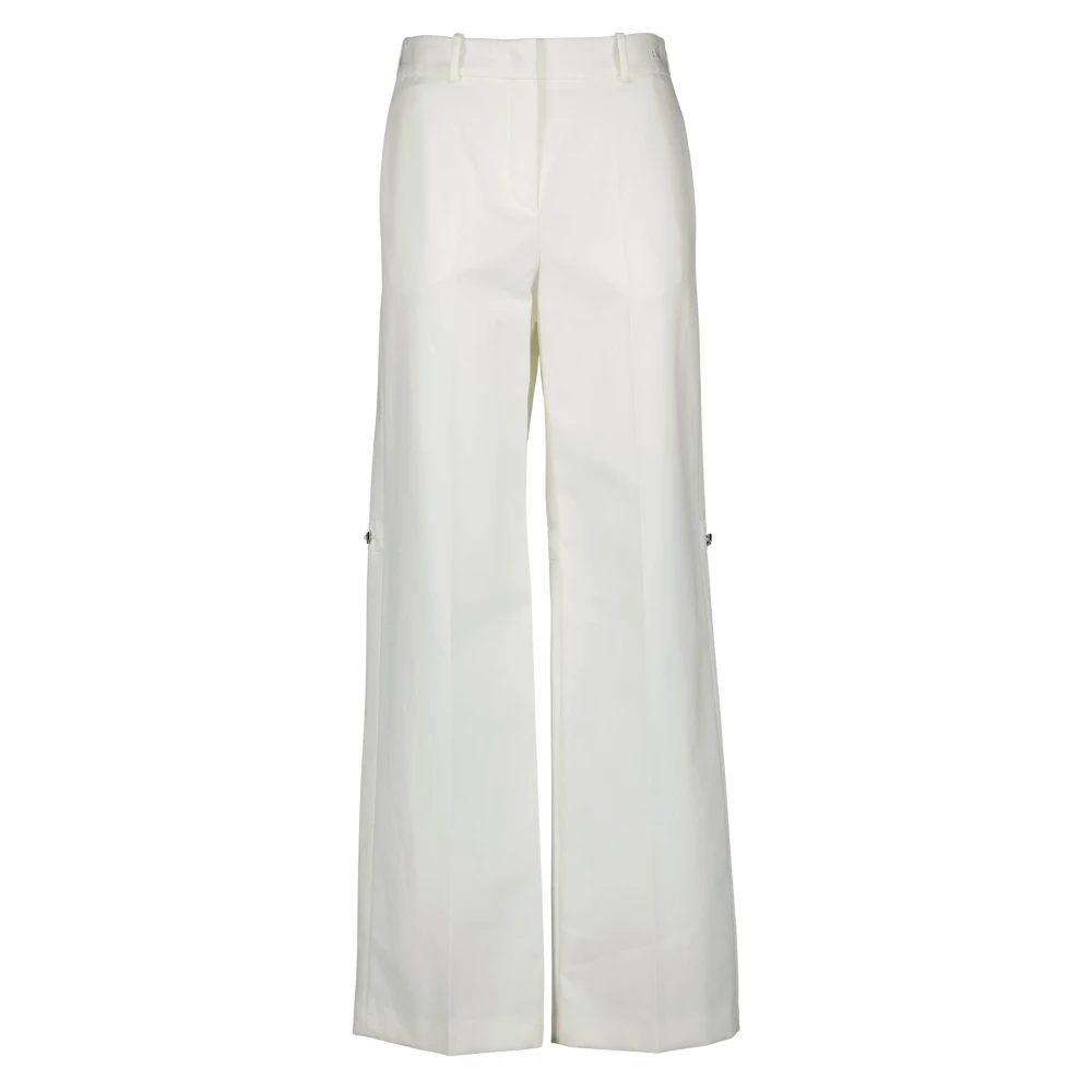 Fendi Technical Canvas Trousers - Female - Wide Trousers - White - Xs - Trousers