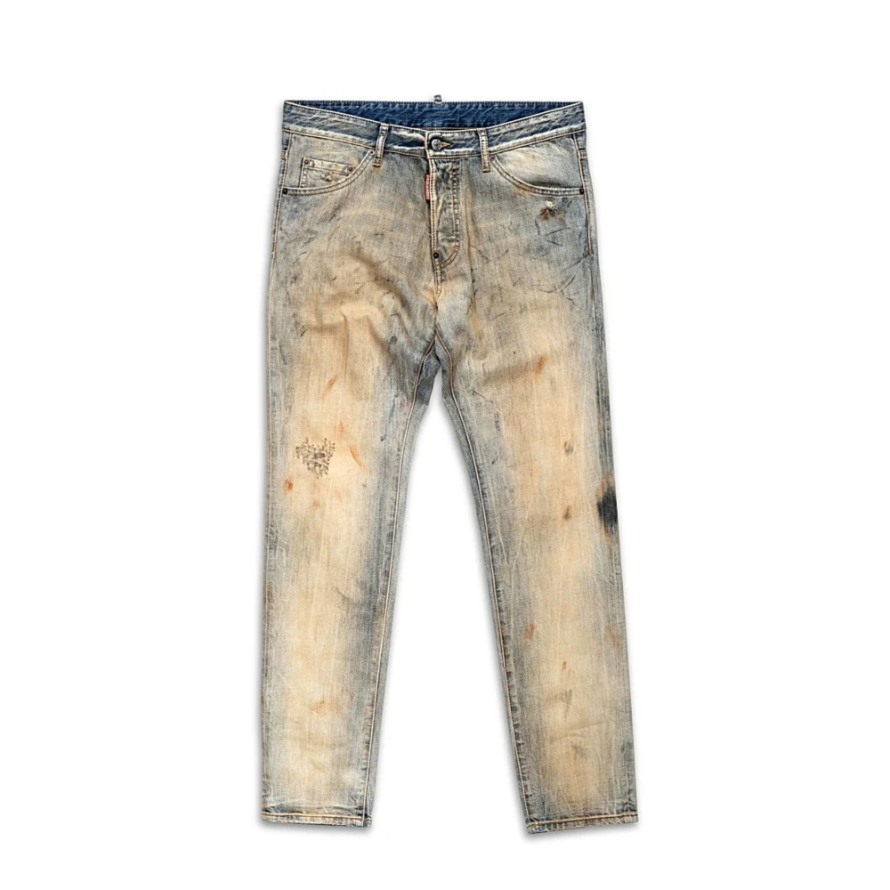 Dsquared2 Blue Straight Fit Jeans, Male, Xl, Straight Jeans
