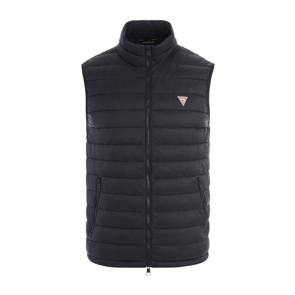 Guess Uomo Nero Piumino Con Cappuccio In Nylon - Immagine 2