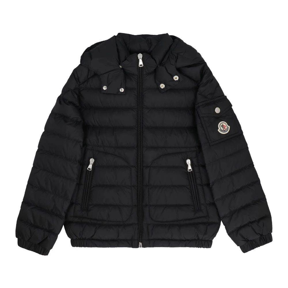 Moncler Huva Dunjacka med logotyp Black, Pojke