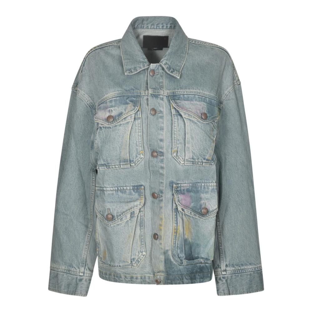 R13 Blauw Denim Jack Blue Dames