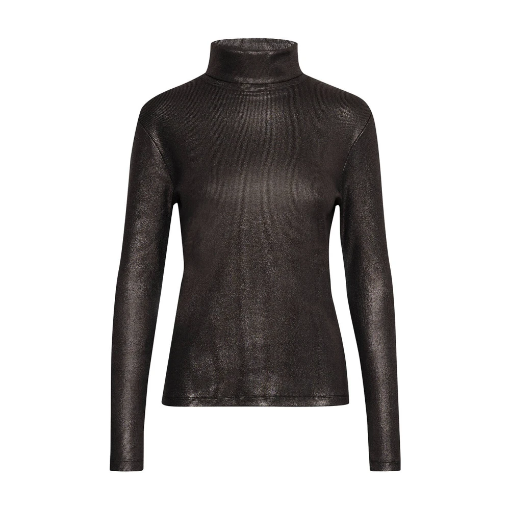 MY ESSENTIAL WARDROBE Dames Truien & Vesten Kaliramw Rollneck Blouse Zwart
