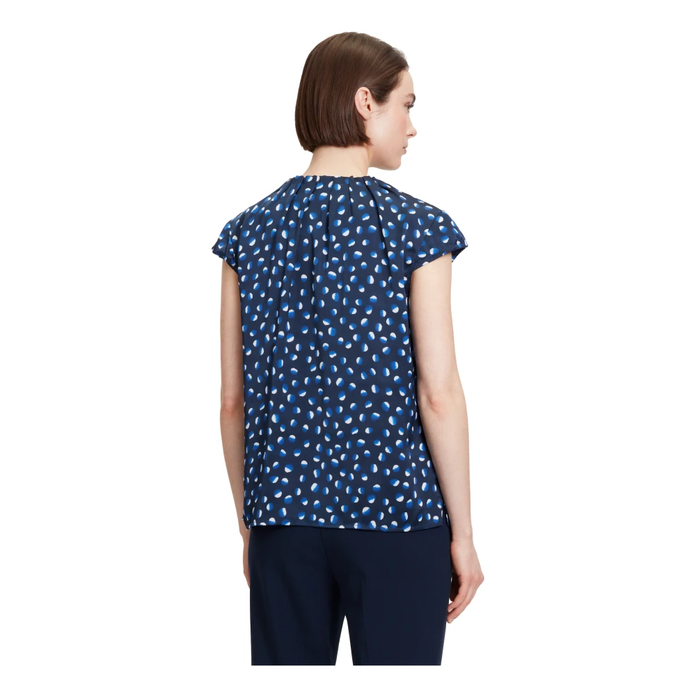 Betty & Co Polkadot Blouse Blue Dames