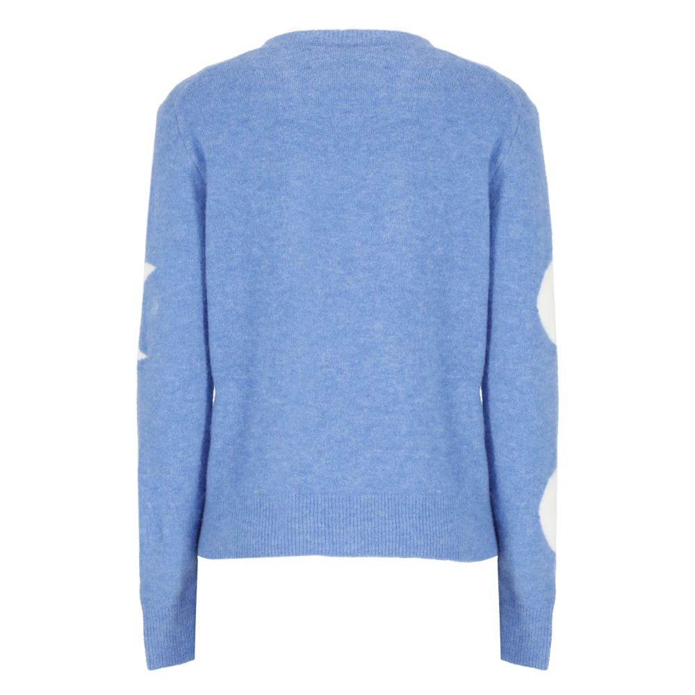 Saint Barth Blauwe Wollen Crew Neck Trui Blue Dames