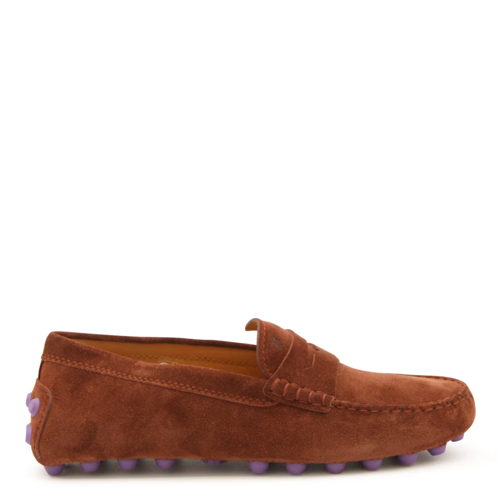 TOD'S Bruine Suède Loafers Brown Dames