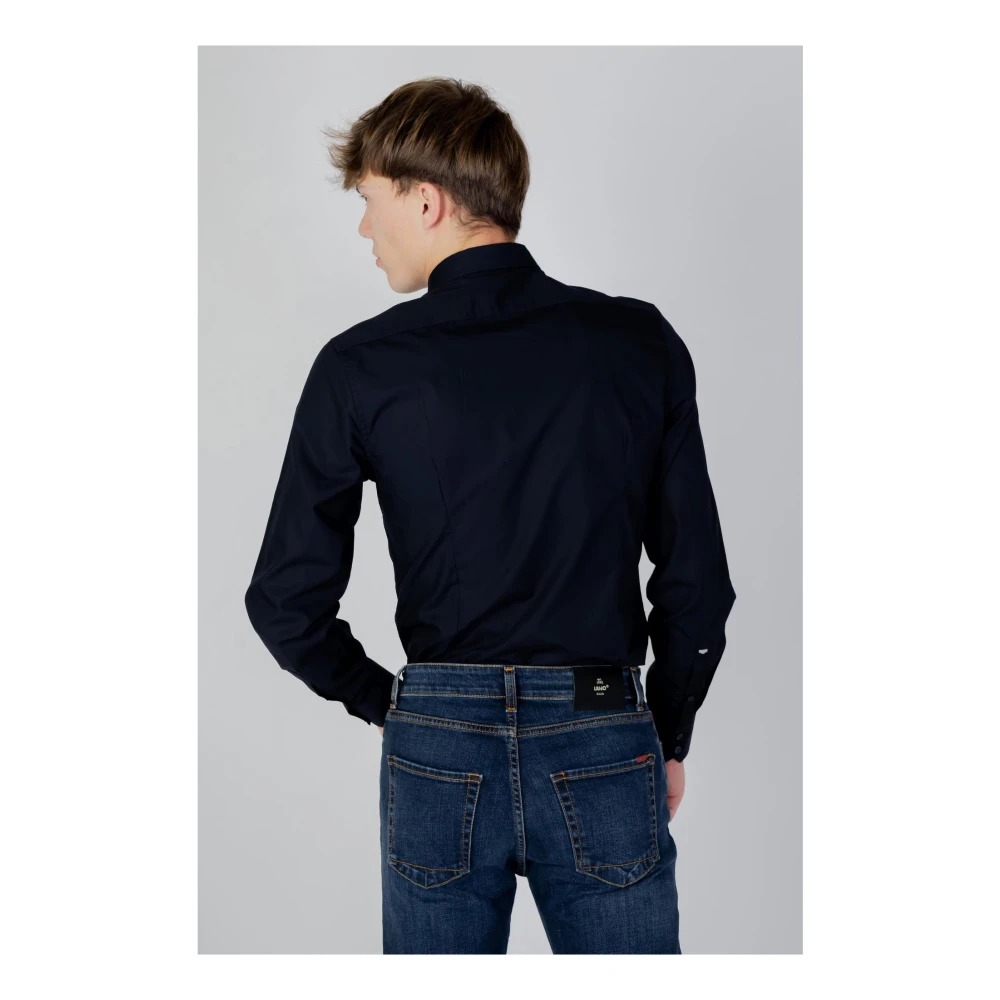 Antony Morato Blauwe Klassieke Knoopshirt Blue Heren