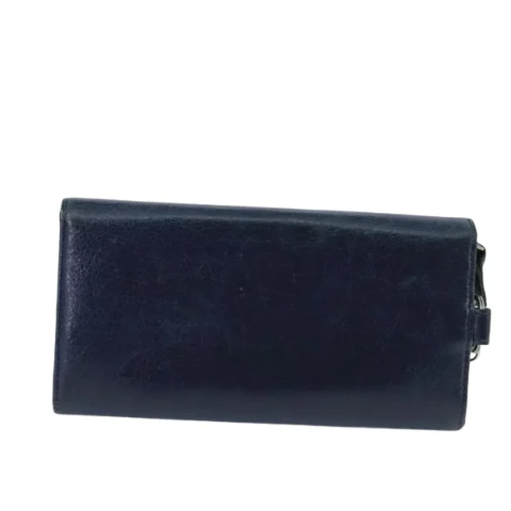 Balenciaga Vintage Pre-owned Leather wallets Blue Dames