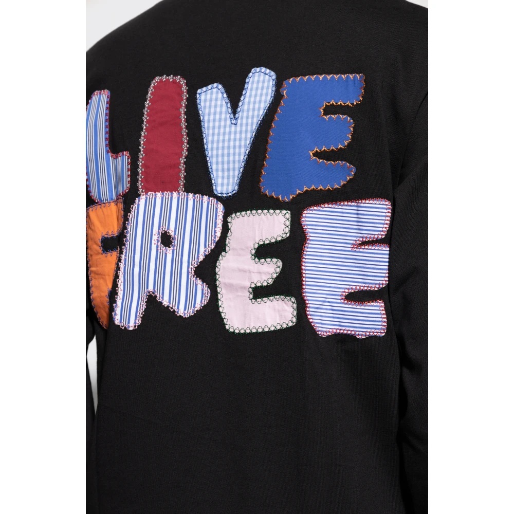 Comme des Garçons T-shirt met Patch Black Heren
