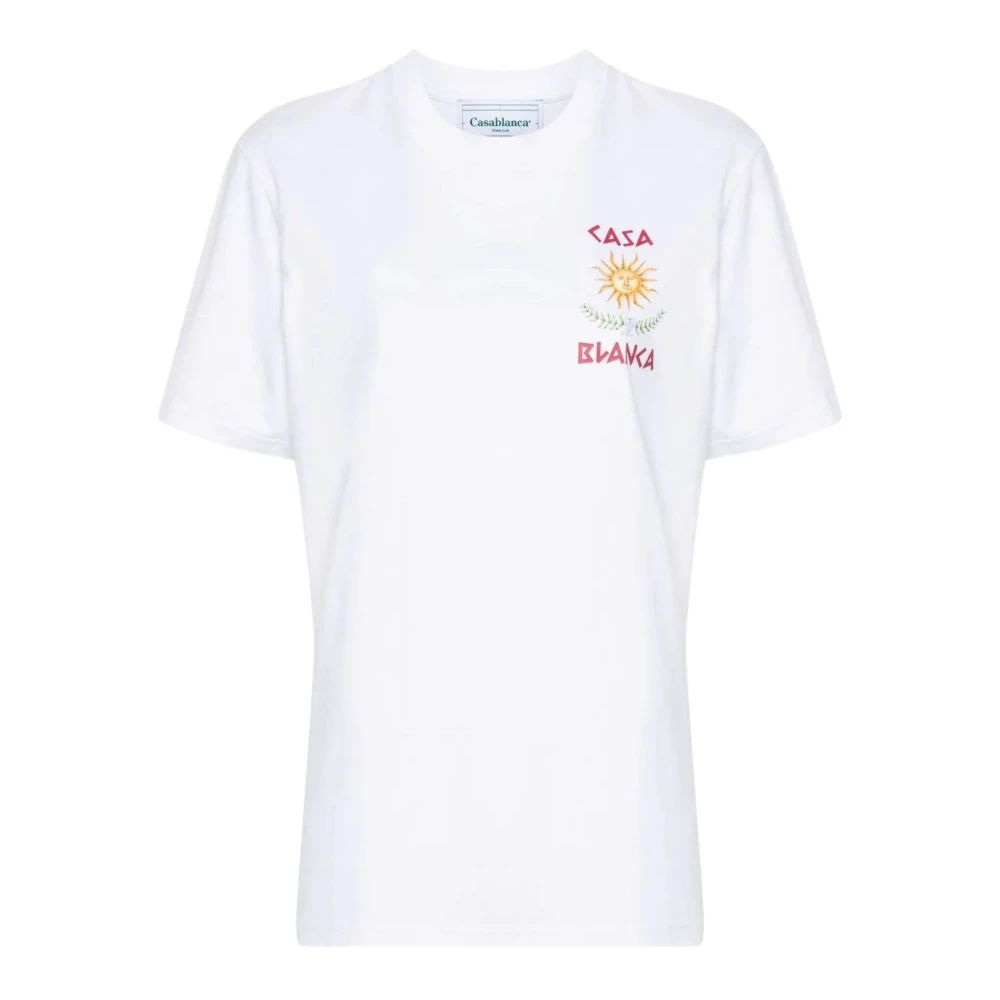 Casablanca Wit T-shirt met Grafische Print White Dames