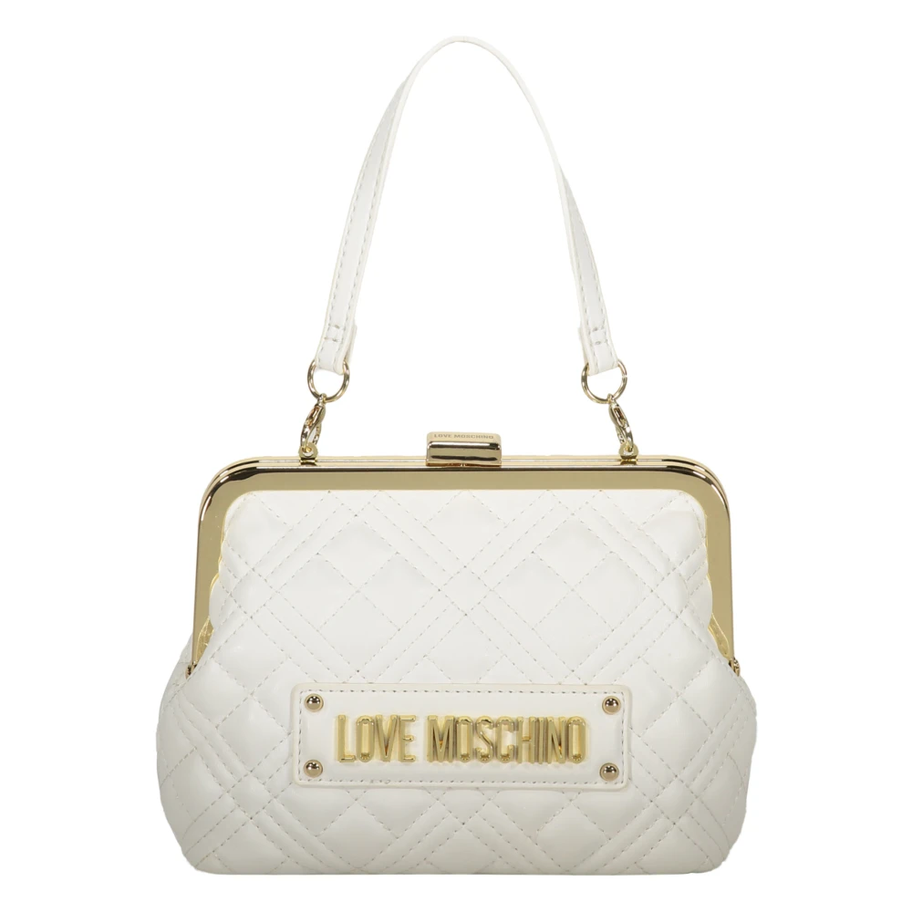 Love Moschino Gewatteerde Handtas met Afneembare Kettingriem White Dames