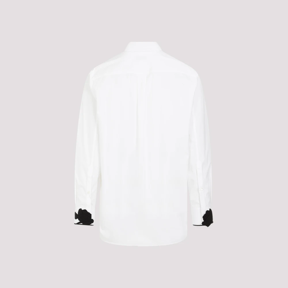 Valentino Bloemen Detail LS Shirt White Heren