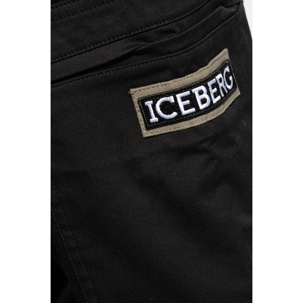 Iceberg Broek met logo Black Heren