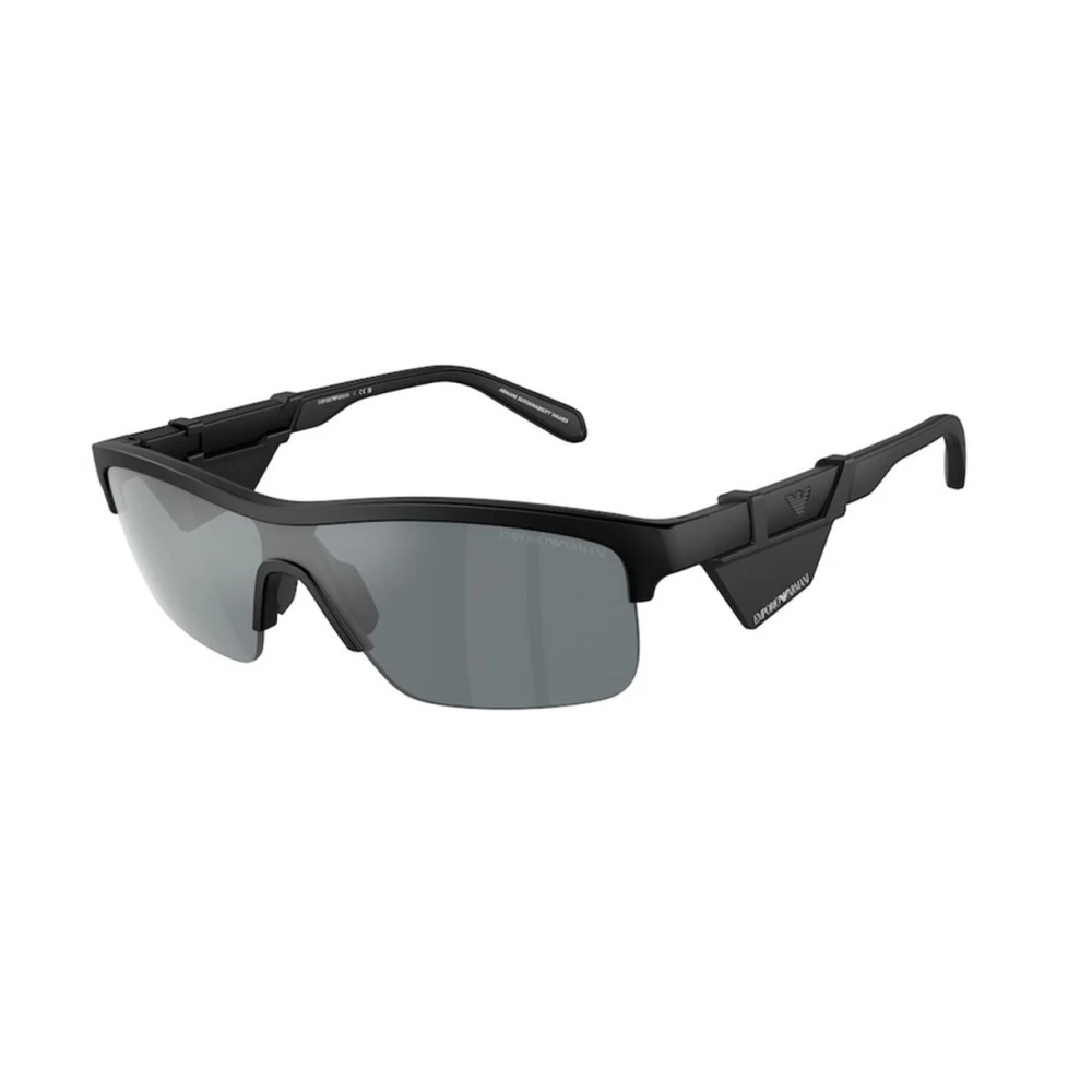 Emporio Armani Mirror Grey Sunglasses - Male - Sunglasses - Black - 35 Mm - Accessories
