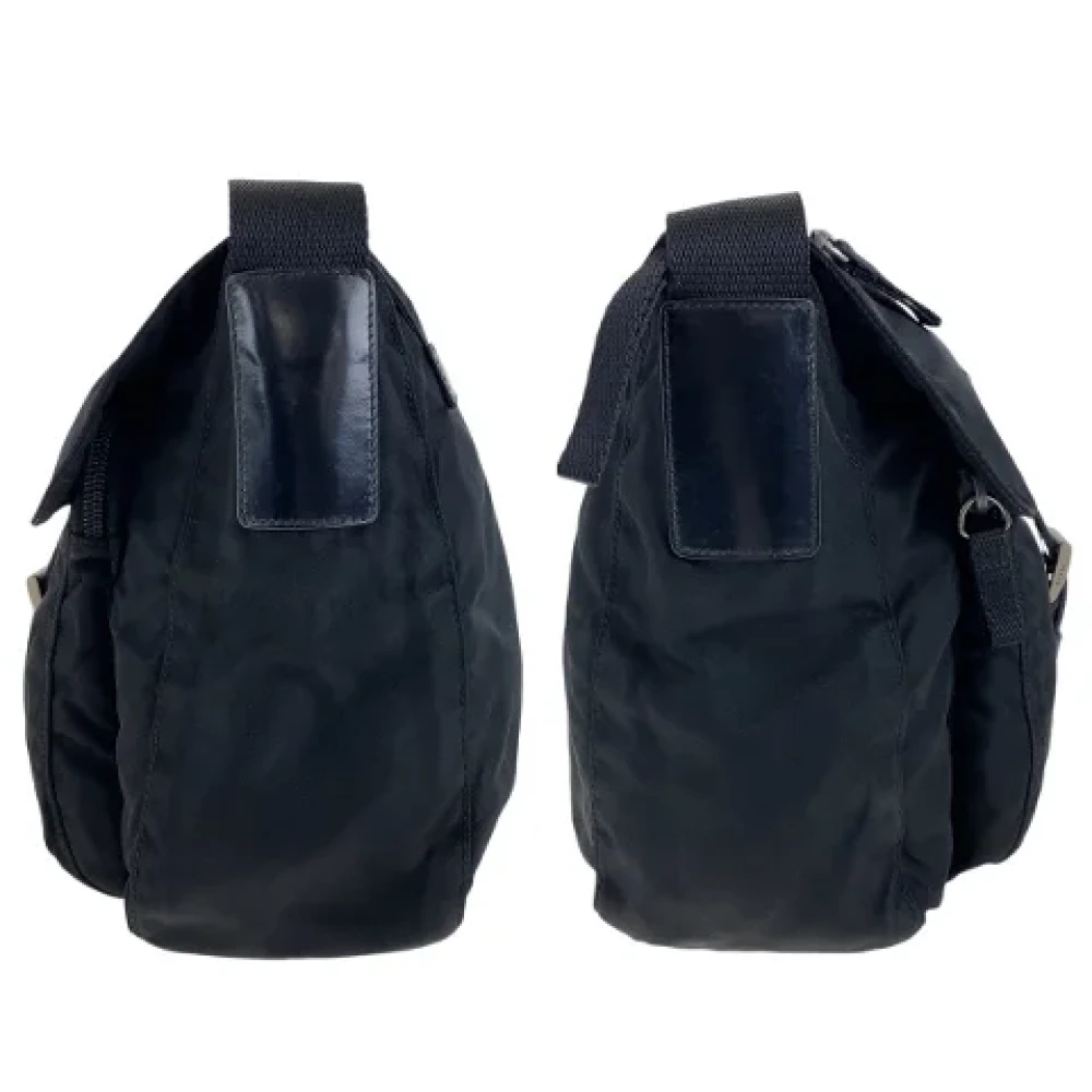 Prada Vintage Pre-owned Canvas prada-bags Black Dames