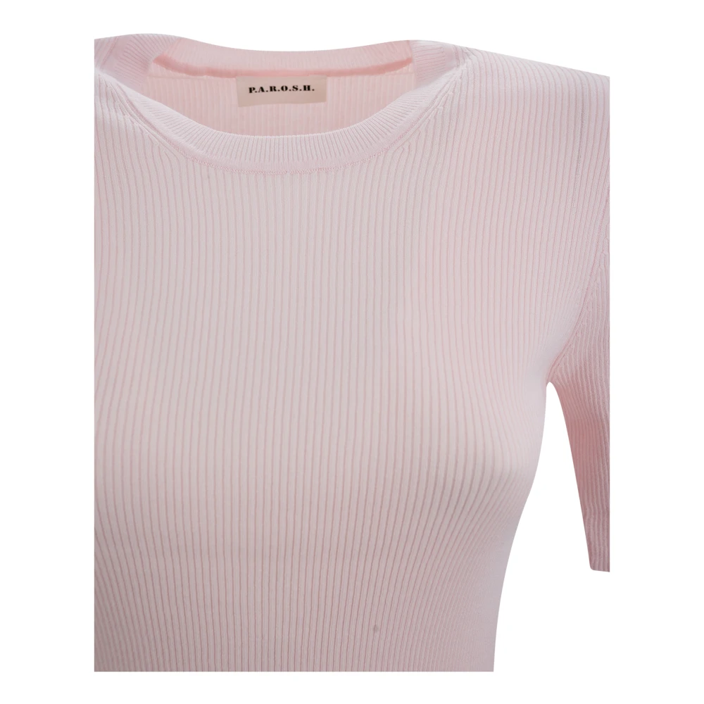 P.a.r.o.s.h. Roze Sweaters met Stretch Design Pink Dames