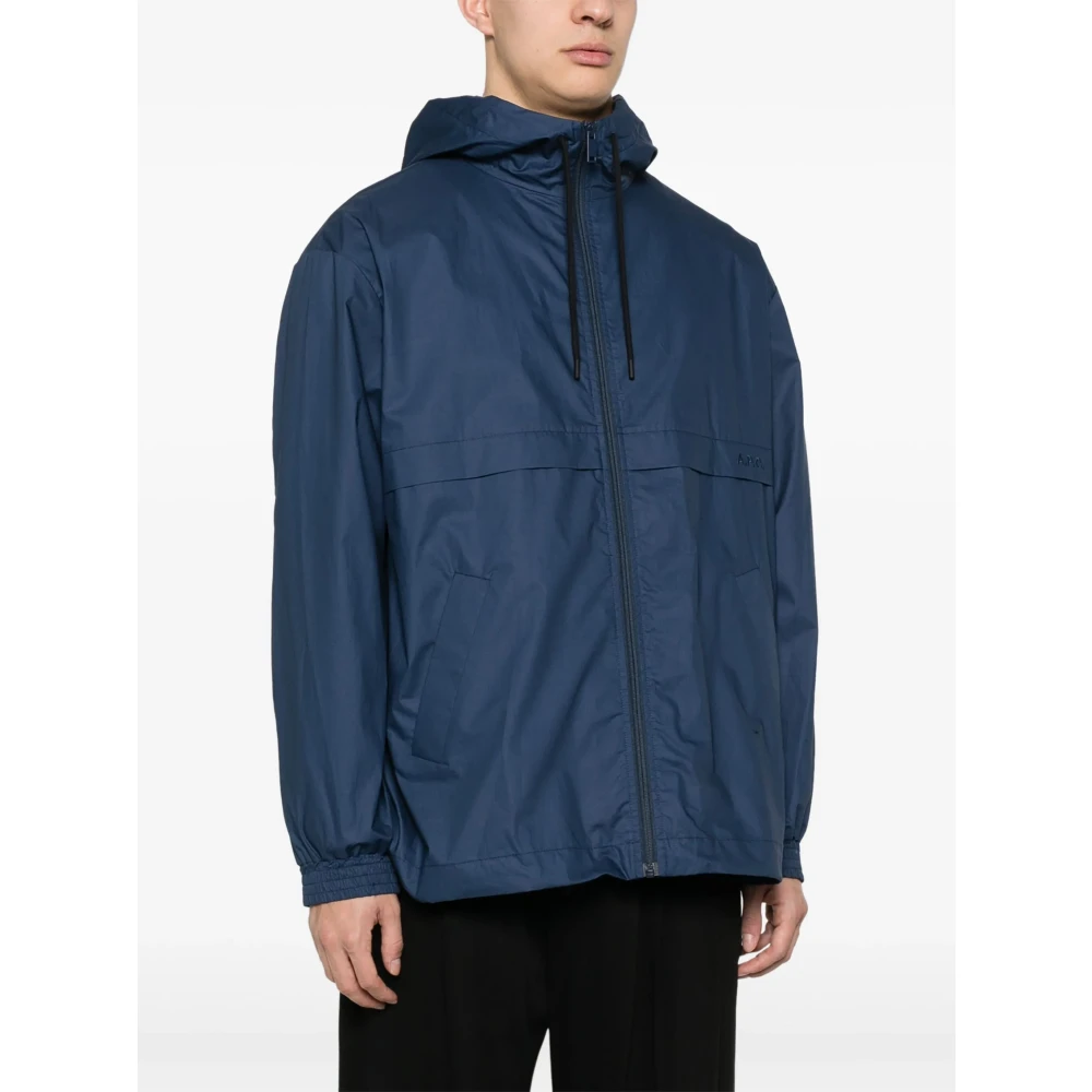 A.p.c. Blauwe Anorakjas met capuchon Blue Heren