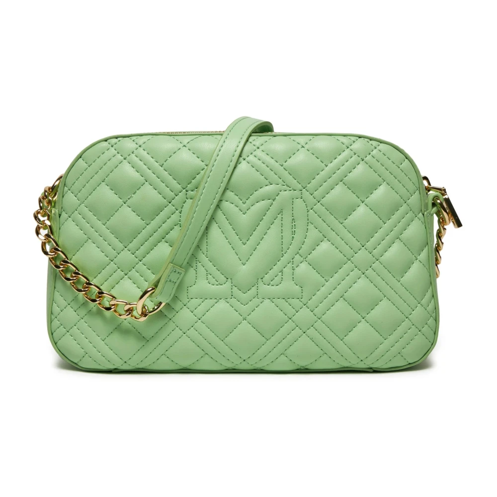 Love Moschino Gewatteerde PU Schoudertas Green Dames