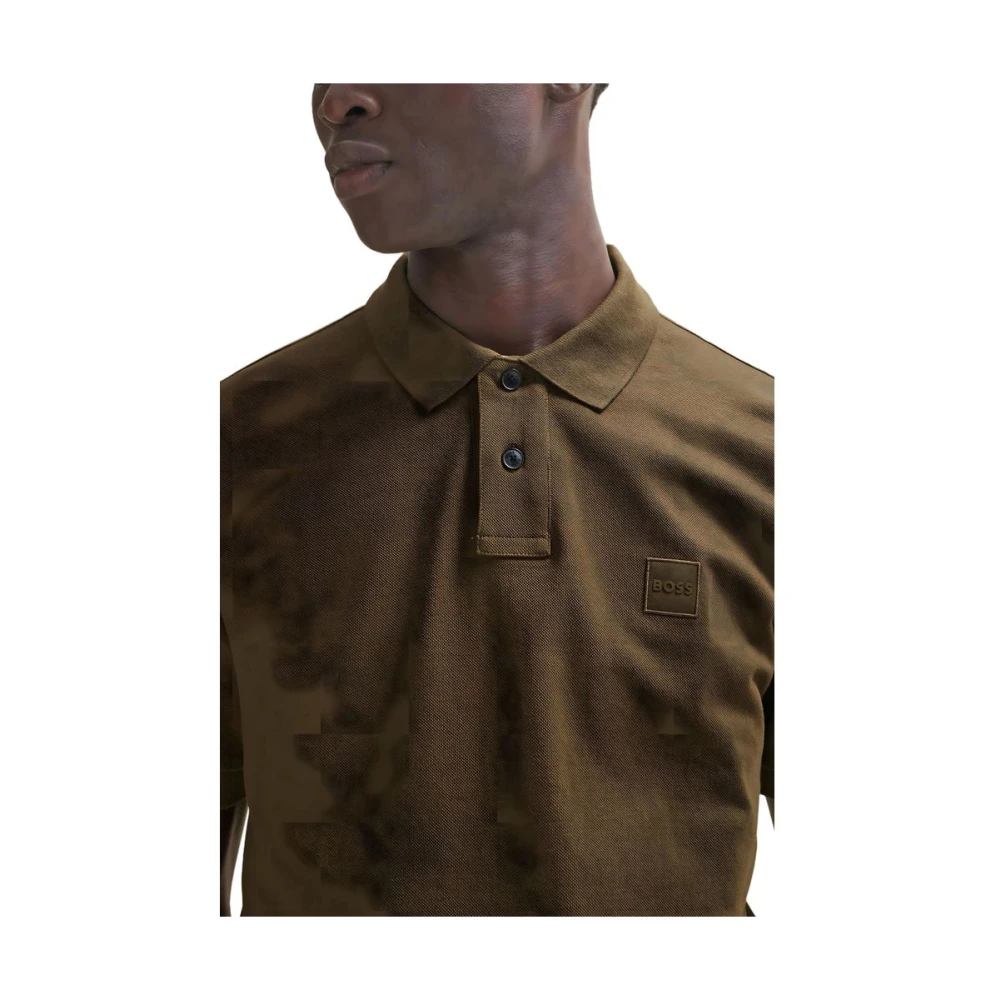 Hugo Boss Groen Katoen Polo Shirt Lente Zomer Green Heren