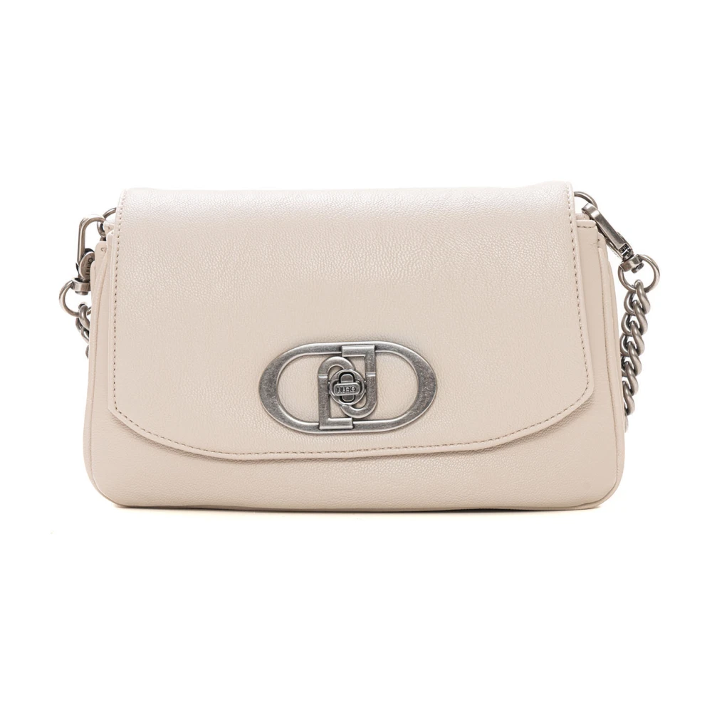 Liu Jo Stijlvolle Messenger Tas met Klepsluiting Beige Dames